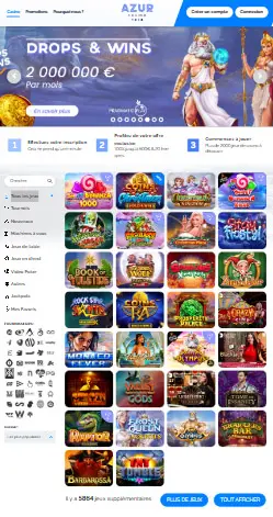 l'application et interface SHINY WILDS CASINO