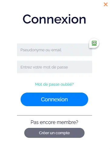 Connexion des membres du Shiny Wilds Casino