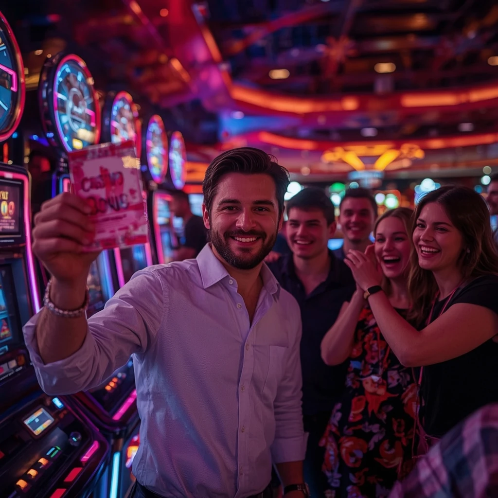 une personne avec un bonus Shiny Wilds Casino